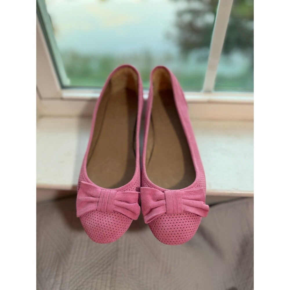 UGG Australia Rohan Perf Ballet Flats with Bow in Pink Women’s Size 10